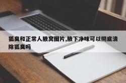 狐臭和正常人腋窝图片,腋下净味可以彻底清除狐臭吗